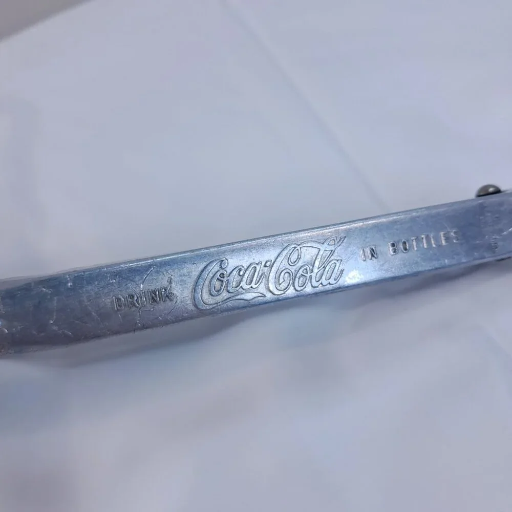 Coca-Cola Ice Tongs Aluminum Embossed Drink In Bottles St. Paul Coke 1940's‎